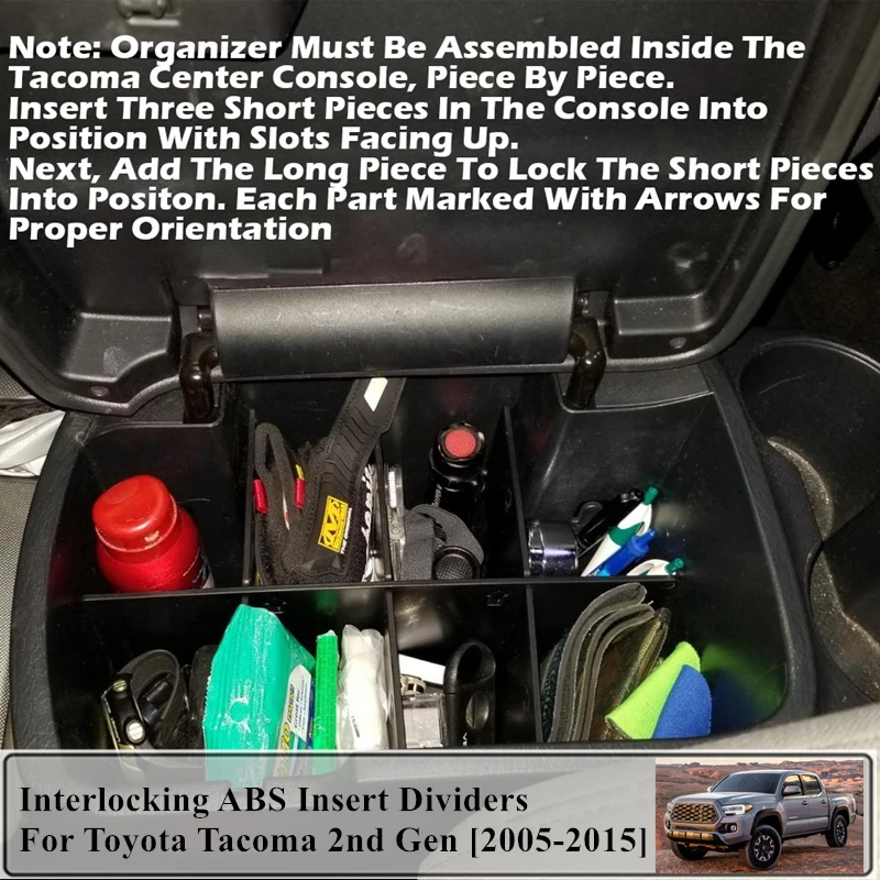 

Glove Box Auto Storage Interval For Toyota Tacoma 2nd Gen 2005 2006 2007 - 2015 Storage Console Shuffle Box Central Storage Box