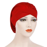 european and american stretch night cap forehead cross fold indian turban hats chemotherapy cap ladies beanie slouchy baggy caps