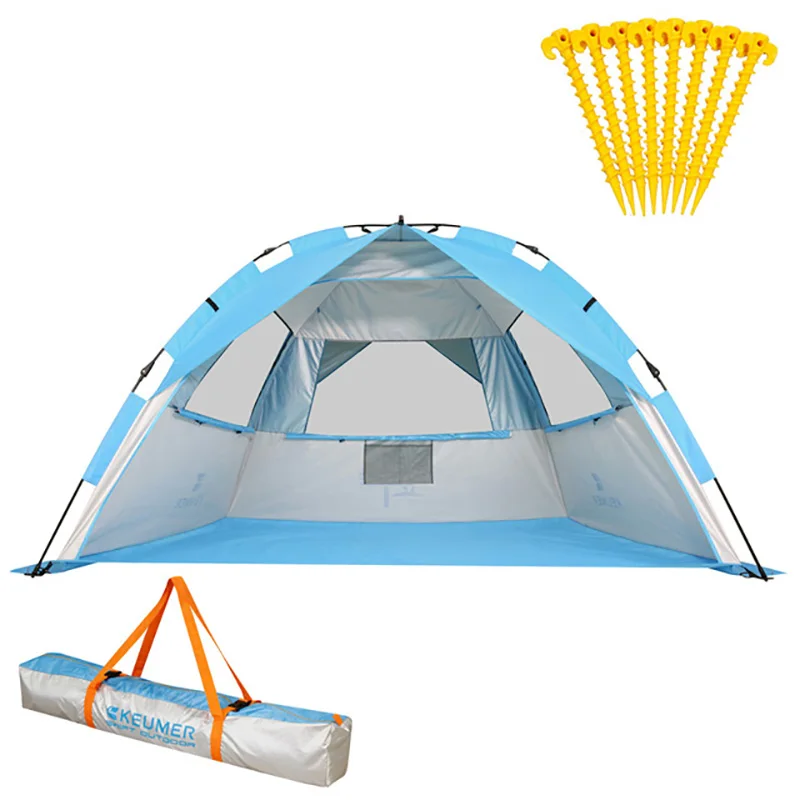 

Fully Automatic Beach Shade Tent Family Outdoor Travel Breathable Tent 3-4 People Waterproof Windproof Tent Quick Open Type