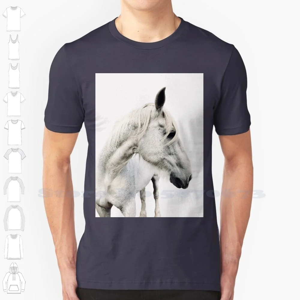 

Big Blue Black White Tshirt For Men Women Horse Horses Equestrian Mysterious Steed White Animals Minimal Animal Clydesdale Cute