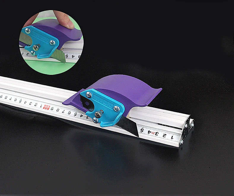 KT доска ПВХ ручная режущая линейка из алюминиевого сплава противоскользящая