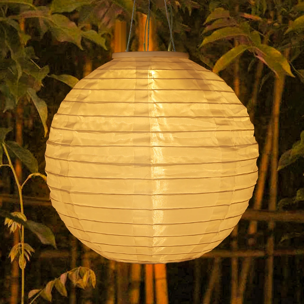 Decoração da Lâmpada Lanterna ao ar Livre à Prova Luzes de Suspensão Celebração do Feriado Pces Festival Solar Auto-pendurado Dwaterproof Água Casamento Ornamento 2