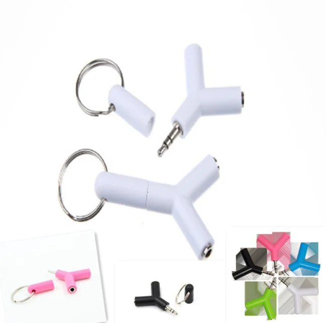 Y образный адаптер для наушников 3 5 мм с двойным штекером разветвитель