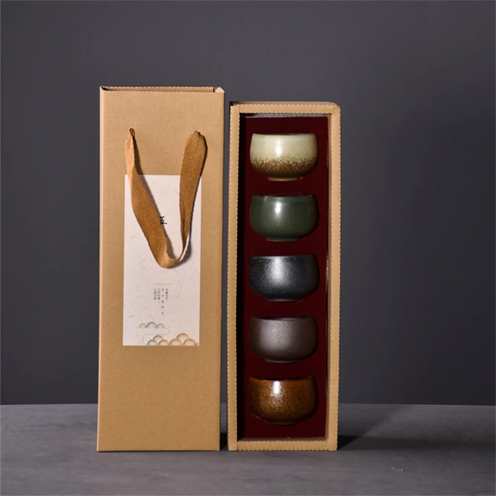 

80 мл керамические чайные кружки 5 шт./компл. чашки набор китайских кунг-фу посуда для напитков L1