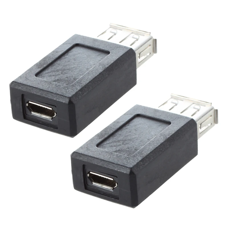 2 шт. черный переходник с USB типа A на Micro-USB B |