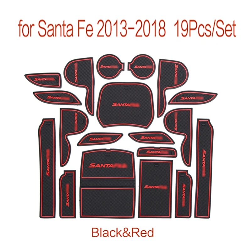 

Противоскользящий коврик для ворот ZUNDUO, коврик для чашки для Hyundai Santa Fe 2013-2021 SANTAFE 2020, аксессуары для интерьера, дверной коврик, нескользящая накладка