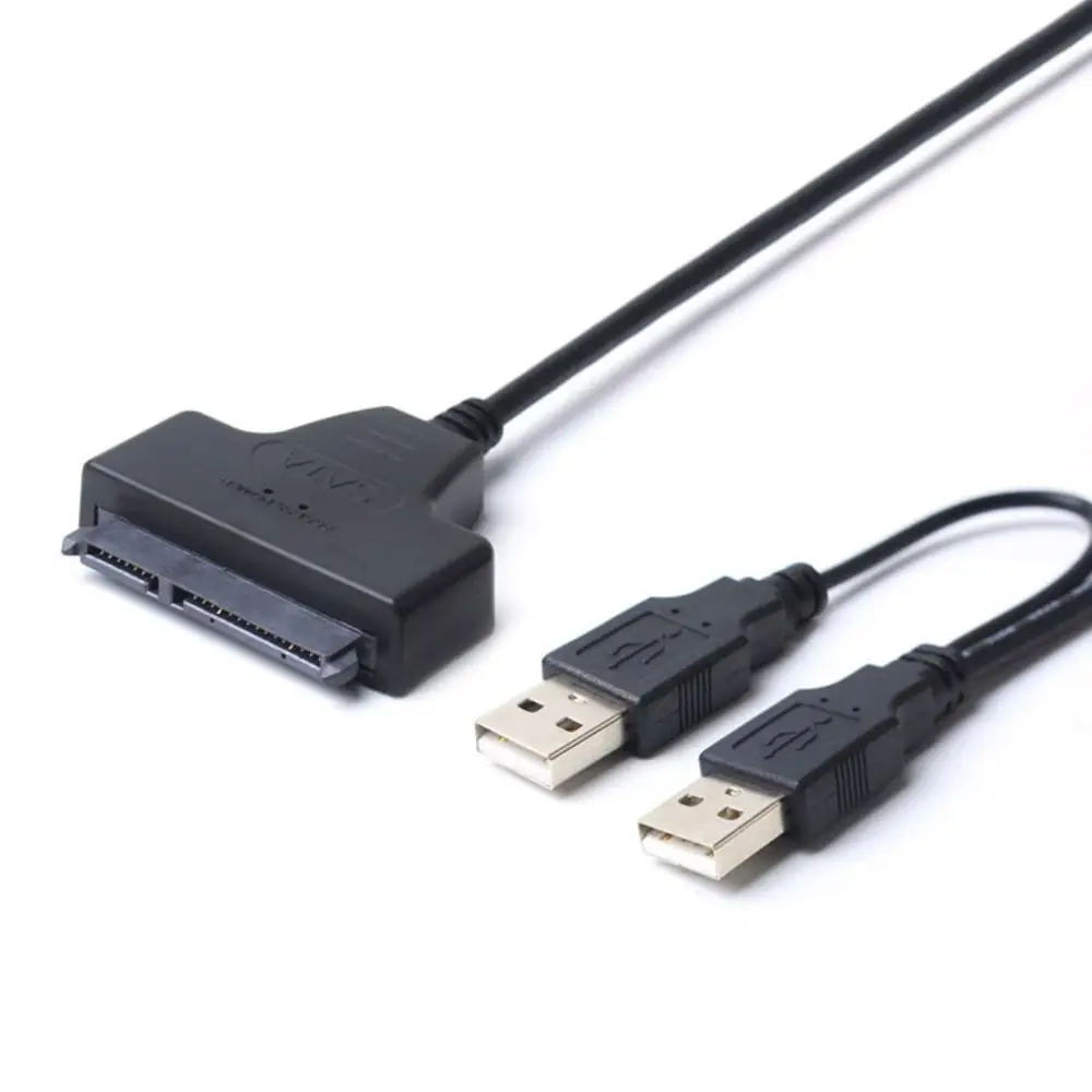 Двойной USB 2 0 к SATA кабель адаптера жесткого диска для 5 дюйма HDD SSD|Компьютерные