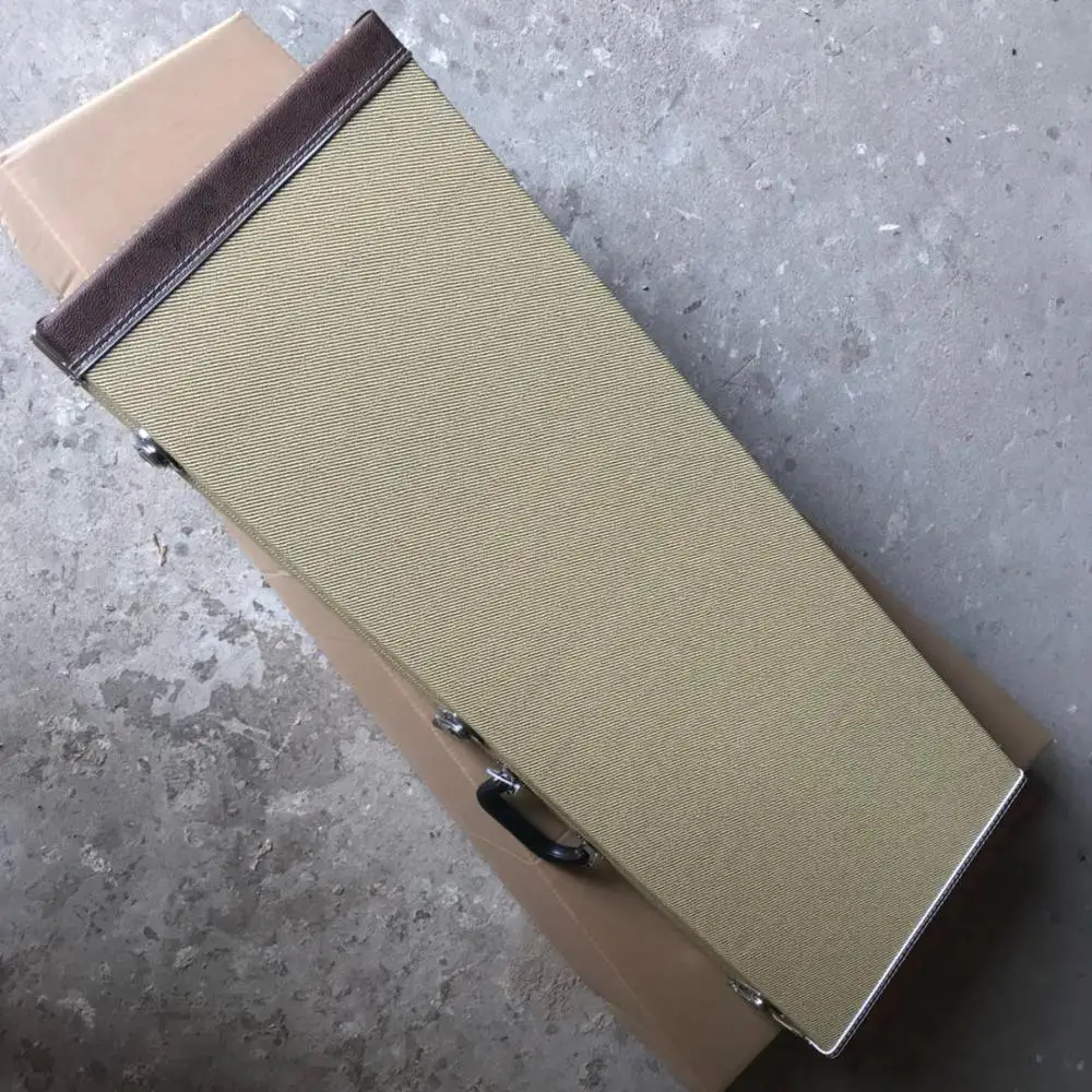 Custom Tweed or Black Rectangular Electric Guitar Bass Hardcase with Red Inner Accept Customized Order | Спорт и развлечения