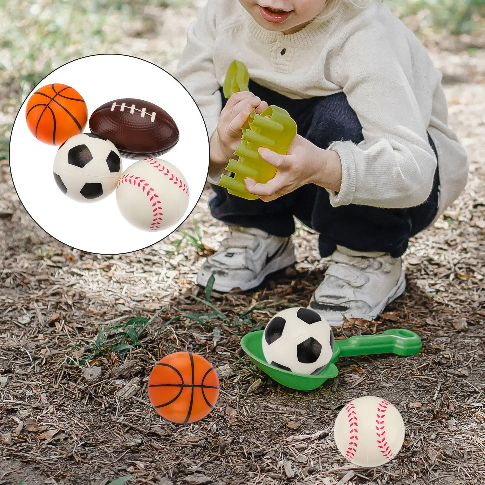 

4pcs Funny Creative Sports Balls Mini Sports Balls Favor Toys Stress Balls for Party Kids Stress Relief