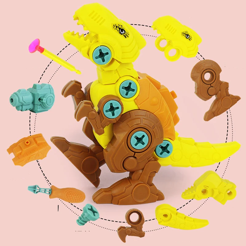 Conjunto de dinosaurios para ni&ntilde;os, juguetes educativos para ni&ntilde;os peque&ntilde;os, Kit de atornillar, juguete de construcci&oacute;n para ni&ntilde;os de 3 4 a&ntilde;os, rompecabezas 3D-5