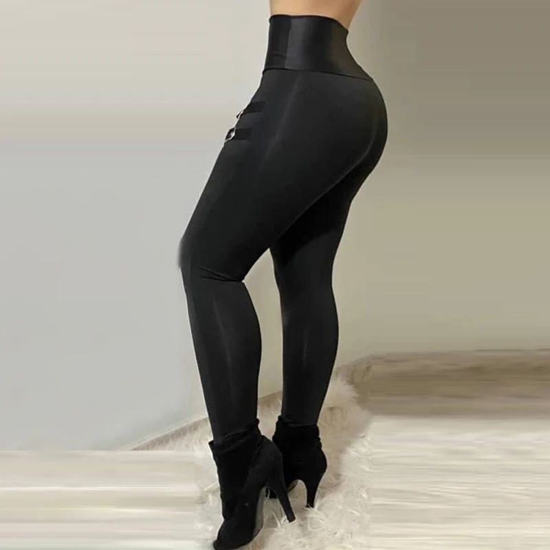 

Women Fashion Casual High Waist Pants Women Trousers Zipper Design Cargo Pants Fashion Casual Slinky Pants