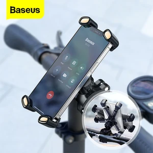 baseus bicycle phone holder stand 360° rotation support 4 7 6 7 inch phones motorcycle phone holder for iphone 12 xiaomi samsung free global ship