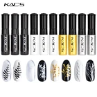 KADS 10 шт. стемпинг ногтей покрытие компл. Ногтей штамп лак золото серебро черный белый штамп лак для шаблон штамповочной пластины