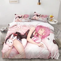 23 pieces cartoon bedding set 3d print japan anime duvet cover sexylovely girls bed quilt cover home textile bed cover set