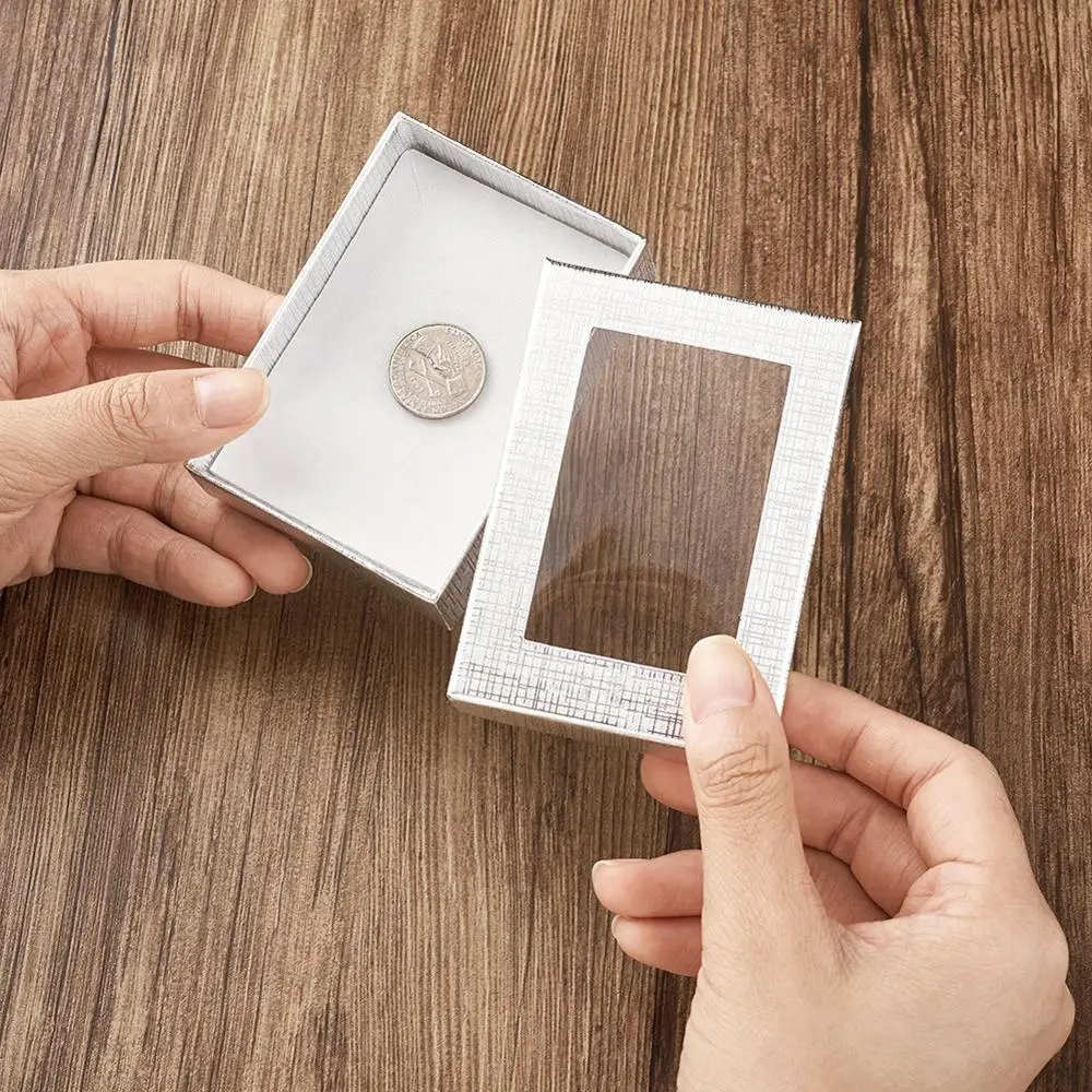 60pcs Jewelry Set Boxes Rectangle White Black Gift Boxes for Necklaces Earrings and Rings Packaging Cardboard 90x65x28mm