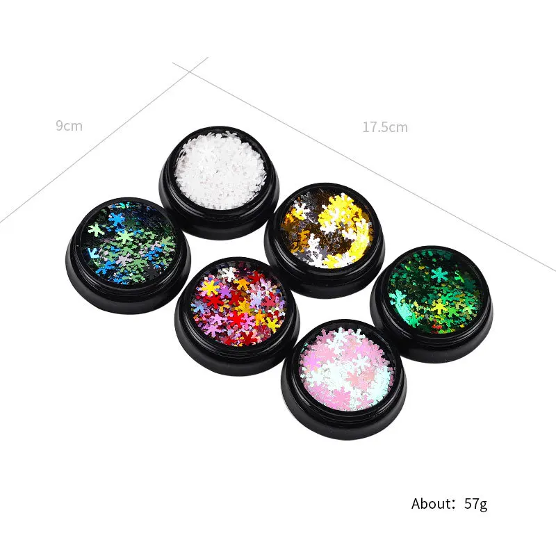 

New Christmas Manicure Snowflake Christmas Tree Star Sequin Mixed Box Set DIY Nail Art Jewelry Decoration Accessories