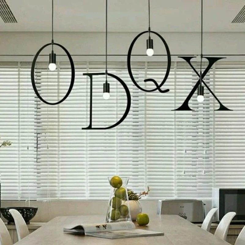 Новинка подвесной светильник в скандинавском стиле с железными буквами сделай