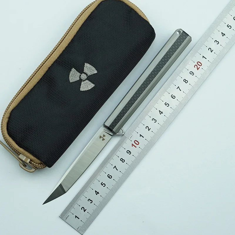 

Новый складной нож NKAIED JR9389, лезвие M390, рукоятка из титанового/углеродного волокна, Походный нож для выживания на природе, кухонный нож для фр...