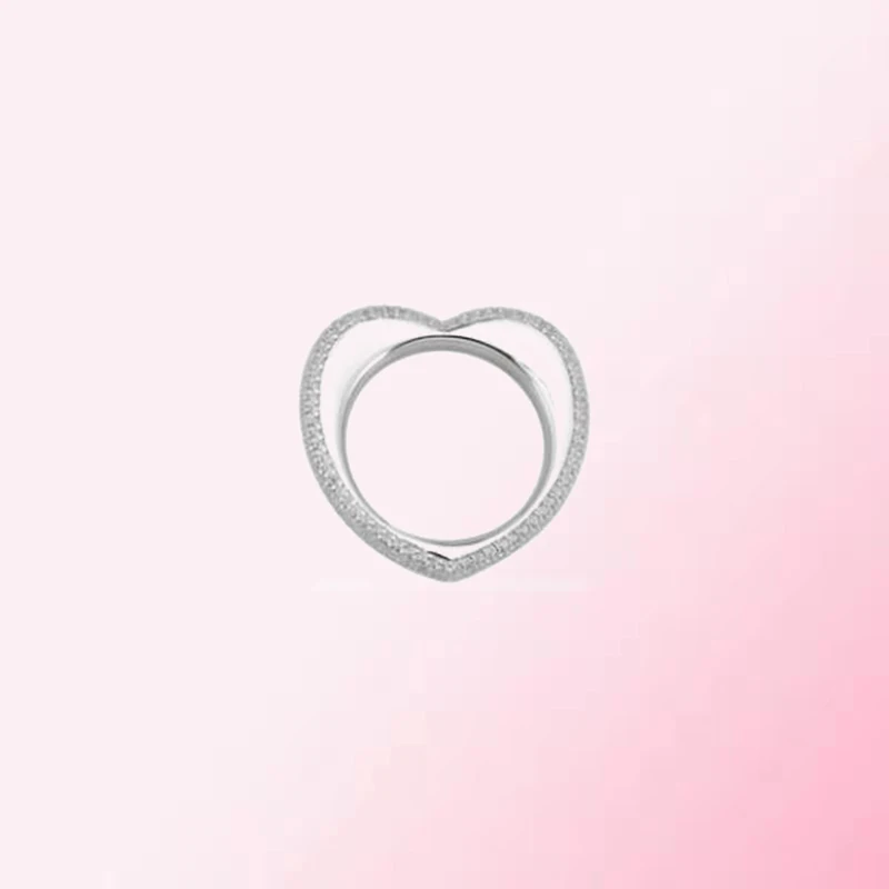 

1:1 Make 925 Sterling Silver Custom Love Hollow Shape Fashion Design Ring