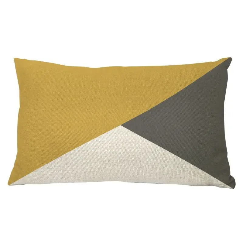 Автомобильные чехлы желтые и черные геометрические хлопковые Almofadas Fundas 45 см x 30 * 50