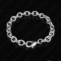 new arrival simple chain diy charm bracelet 925 sterling silver fine jewelry nickel free wholesale