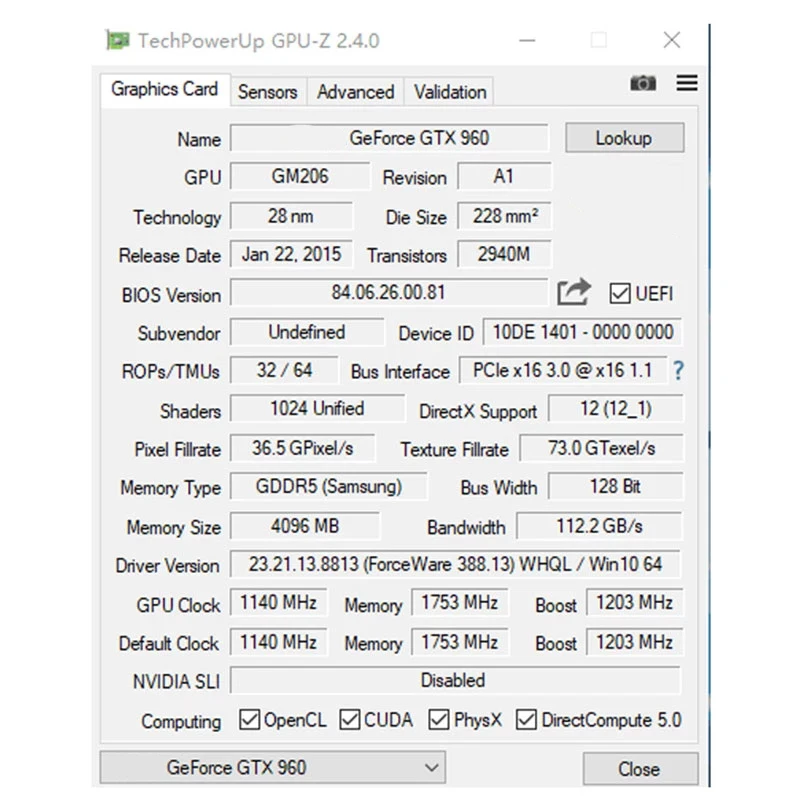 Оригинальная видеокарта GTX960 4 Гб 2 960 бит GDDR5 NVIDIA Geforce графические карты GTX 1060 Non GXT 1650
