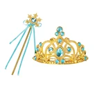 Набор аксессуаров для девочек Эльза, тиара и корона для волос, королева, волшебная палочка, для косплея, детская вечеринка