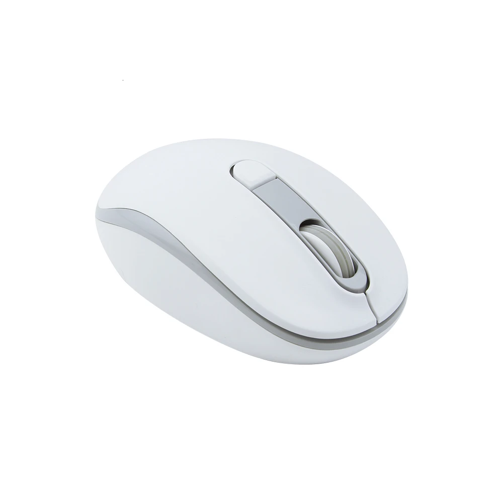 White and gray CHYI беспроводная компьютерная мышь Mause для ПК ноутбука 1600 dpi оптическая компьютерная мышь эргономичная мышь G - Цвет: White and gray