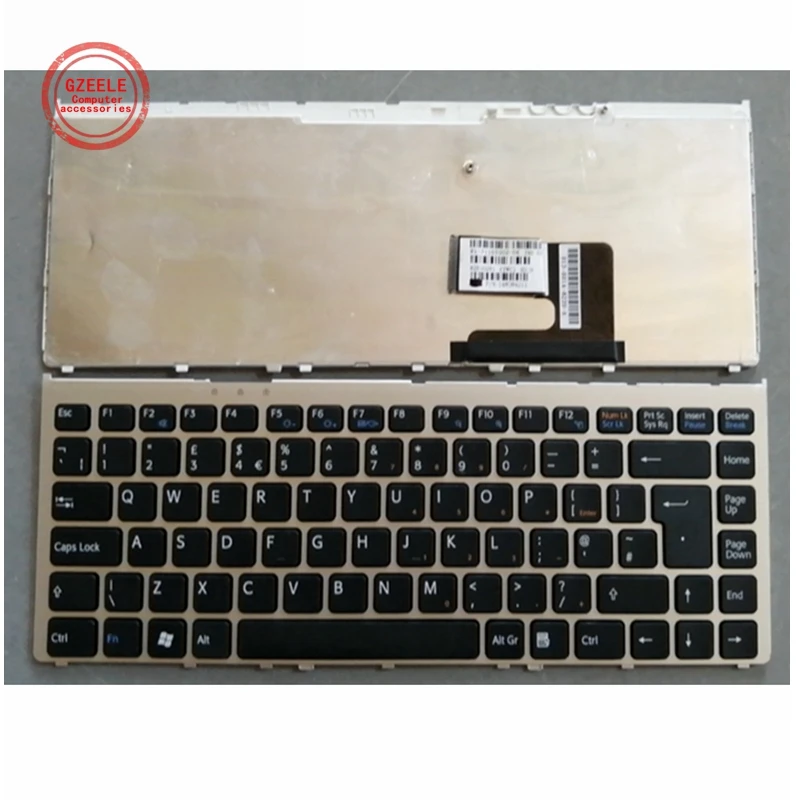 

UK Keyboard for Sony Vaio VGN-FW VGN FW Series with Silver Frame Laptop