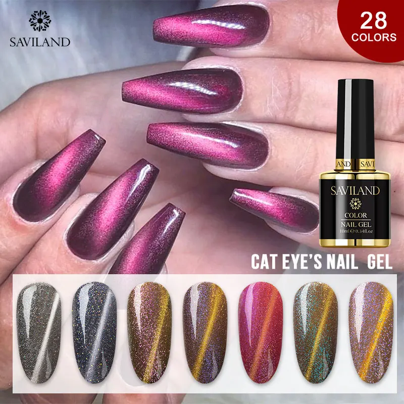 Супер кошачьи глаза SAVILAND Хамелеон Гель лак Волшебная голографическая звездное небо нефритовый эффект