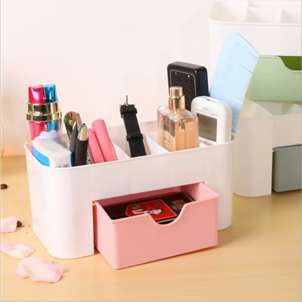 

Cosmetic Jewelry Storage Drawer Durable Plastic Makeup Brush Home Office Remote Control Lipstick Holder