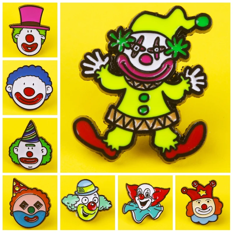 Забавная эмалированная булавка Джокера DIY металлические значки булавки и броши
