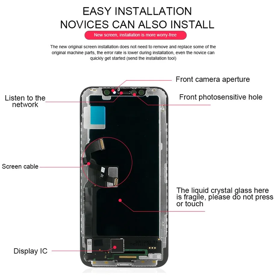 ЖК-экран PINZHENG для iPhone X XR Xs Max ЖК-дисплей Oled TFT OEM качественный дигитайзер сборка Repalcement экран lcd S