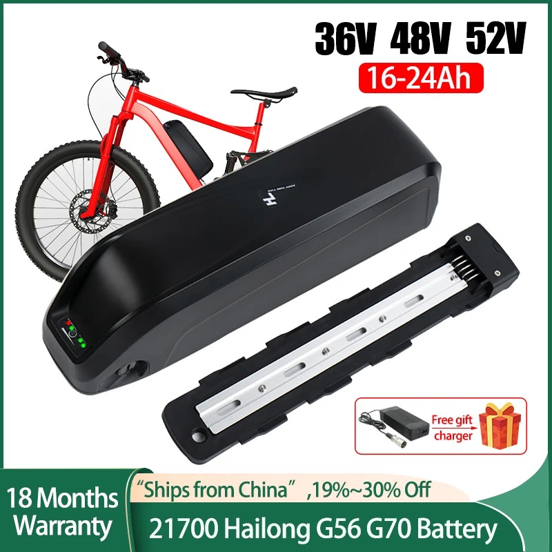 Аккумулятор для электровелосипеда Hailong G70 G56 21700 18650 Samsung LG литиевая батарея 48 В Ач 36