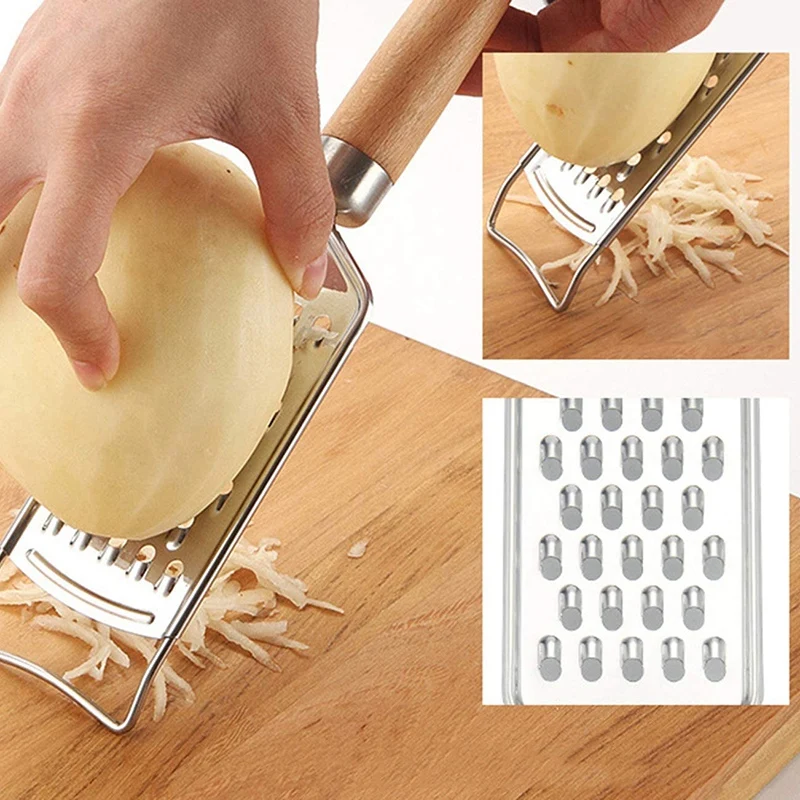 

Stainless Steel Cheese Grater, Manual Can Opener Egg Beater Vegetable Peeler, Kitchen Gadget Utensil Set (7 Pcs)