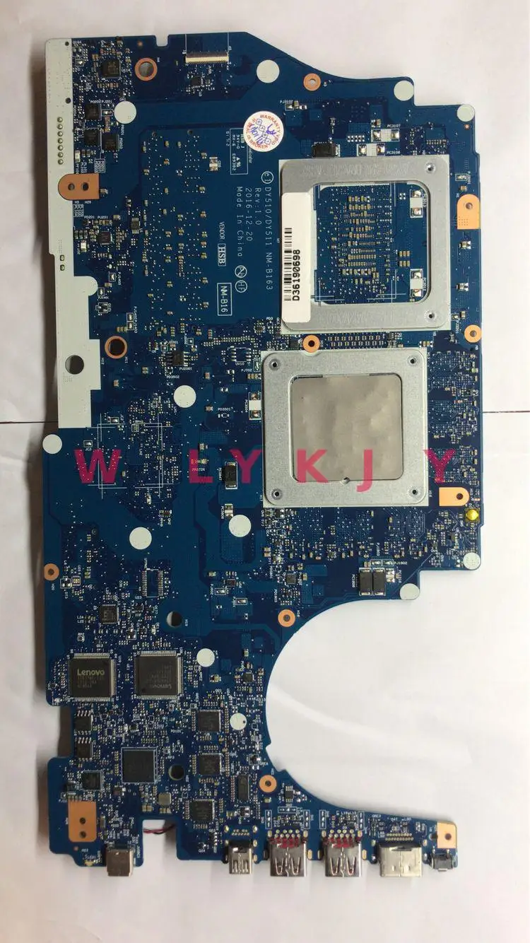 Для Lenovo Y720 15IKB R720 Материнская плата ноутбука DY510 / DY511 NM B163 с процессором i7 7700HQ GPU