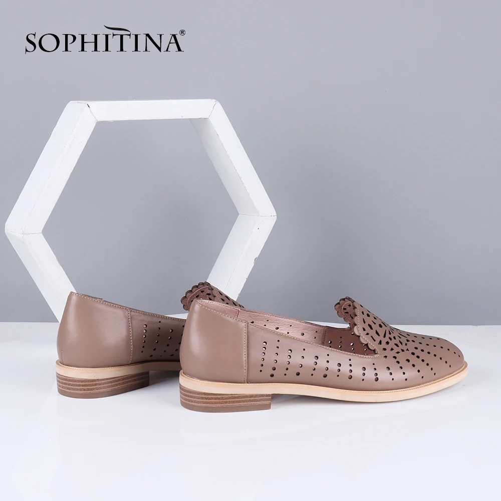 SOPHITINA/Новинка Женские туфли лодочки с круглым носком на квадратном каблуке