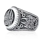 Винтажное кольцо серебряного цвета с животным, медвежьим когтем, байкерское кольцо в стиле панк, увеличенное кельтское Северной Германии, ювелирные изделия в стиле бохо, подарки
