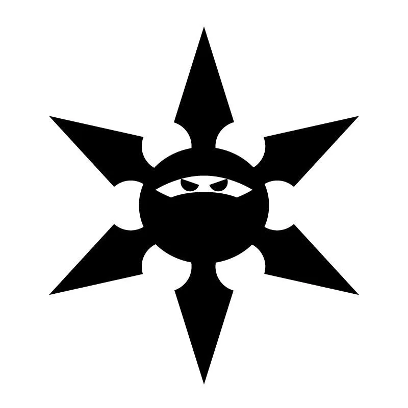 

Car Sticker Fun Silhouette Ninja Darts Fashion PVC Waterproof Sunscreen Car Sticker Black/silver 15.6cm*18cm