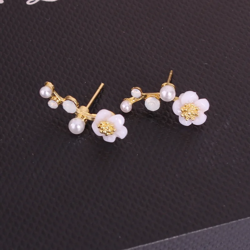 2020 темпераментные Модные Простые жемчужные серьги хрустальные в виде ветки с