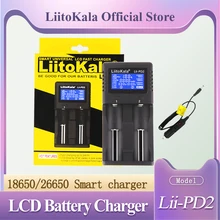 LiitoKala Lii-PD2 Lii-PD4 LCD Smart 18650 Battery Charger Li-ion 18650 26700 16340 26650 21700 26700 LCD Battery Charger