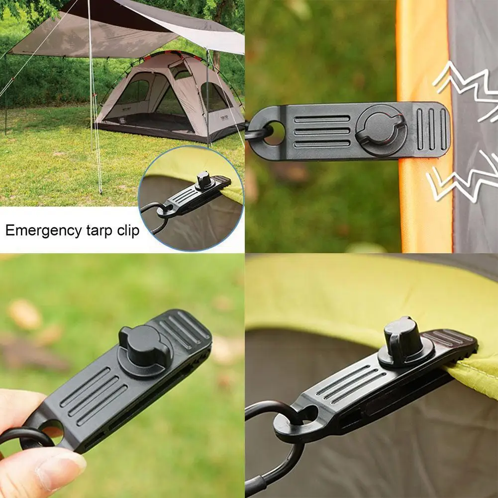 

10Pcs Used For Outdoor Camping Rainproof Tarpaulin Clip Tent Adjustable Clip Fixing Windproof Plastic B3L5