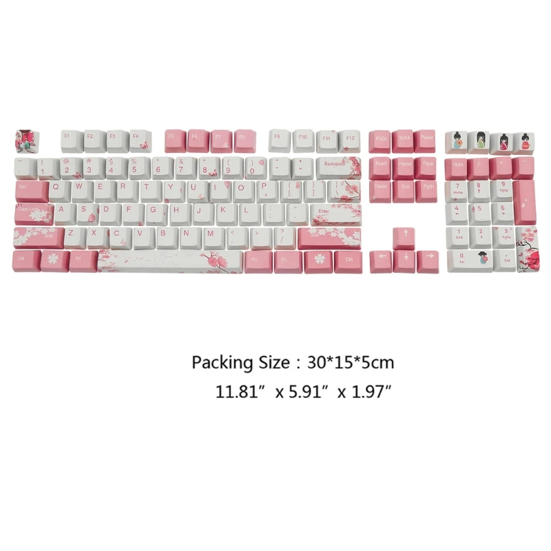 

108 Keys OEM PBT Dye Sub Keycaps Full Set Mechanical Keyboard Keycaps PBT Dye-Sublimation Keycaps