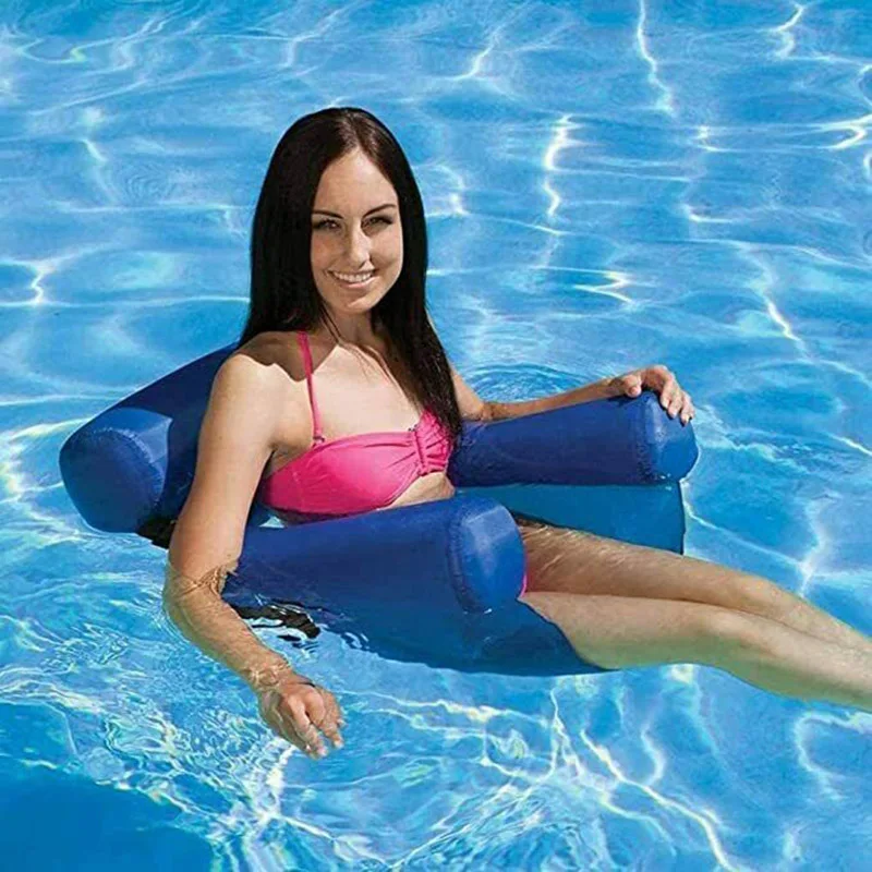 

Swimming Floating Chair Foldable Pool Seats Inflatable Bed Lounge Chairs for Adult ASD88