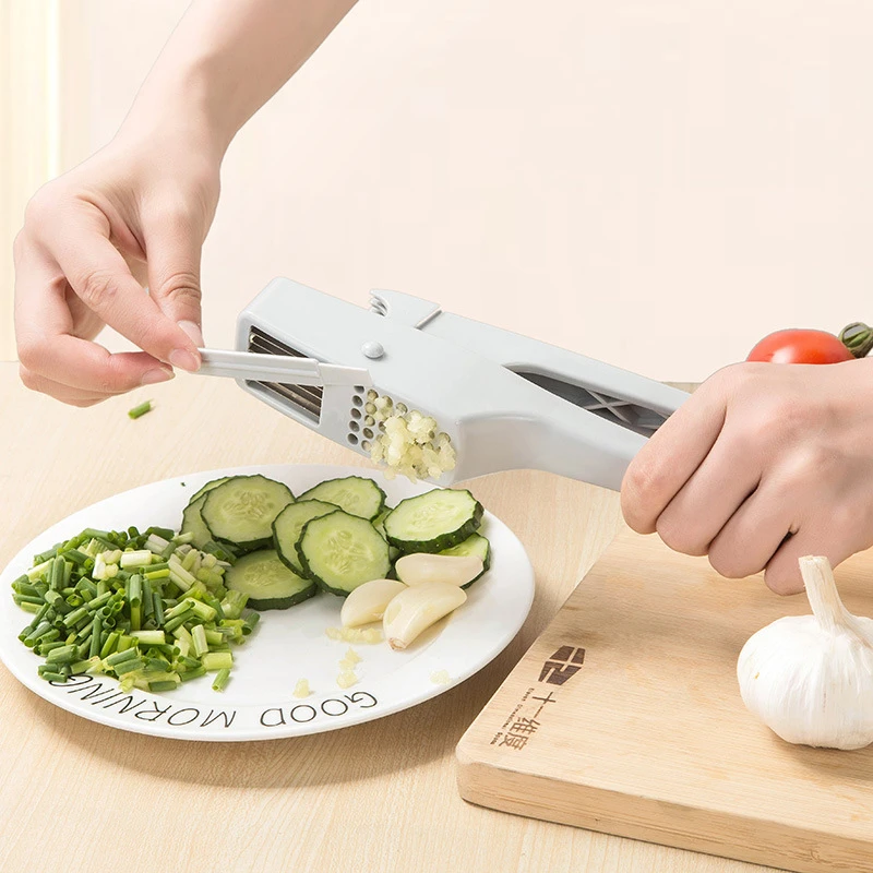 1pc Garlic Press Hand Presser Shredder Pat Punch Onion Ginger Cutter Magic Plastic Peeler Slicer Kitchen Cooking Gadgets | Дом и сад