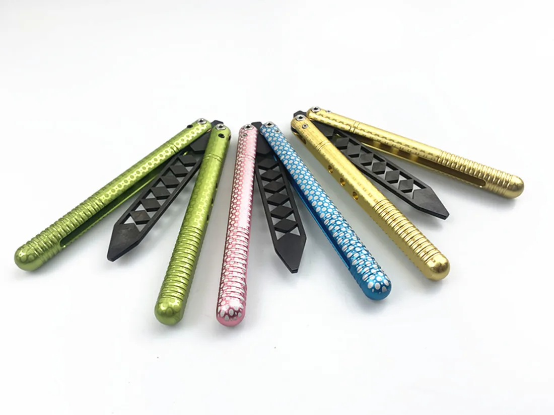 Balisong Round Handle with Hourglass Blade BALI  HIGH Quality MATERIAL ACCURATED Tolerance Bushing Trainer