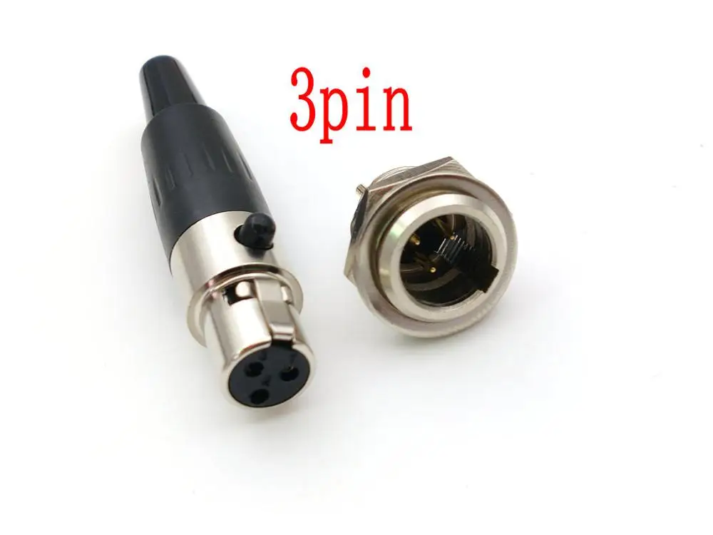 100 компл. Mini XLR 3pin 4Pin 5pin 6pin 7 контактный внешний кабель маленький 4pin 7pinfemale|female