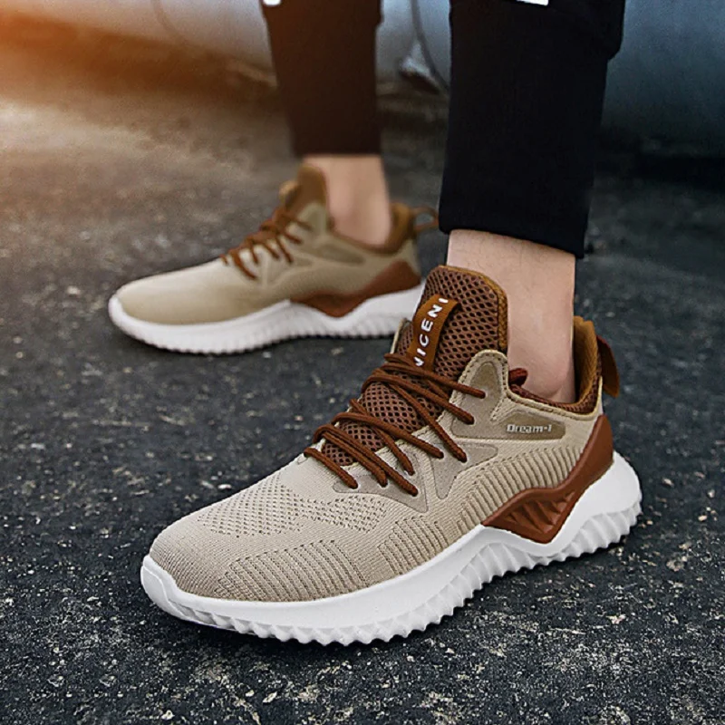 

Men's Shoes Portable Breathable Running Shoes 46 Large Size Sneakers Comfortable Walking Jogging Casual Shoes 2021 Fashion