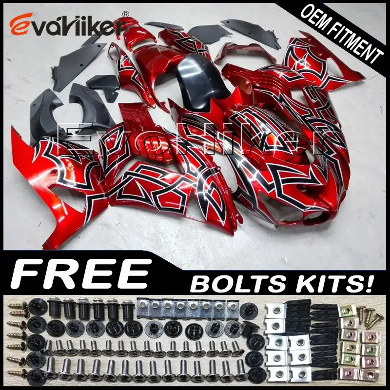 

Изготовленный На Заказ мотоциклетный коврик для Φ 2006-2011 ZX14R 2012-2016 ABS моторные панели, литьевая Форма красного цвета + подарки