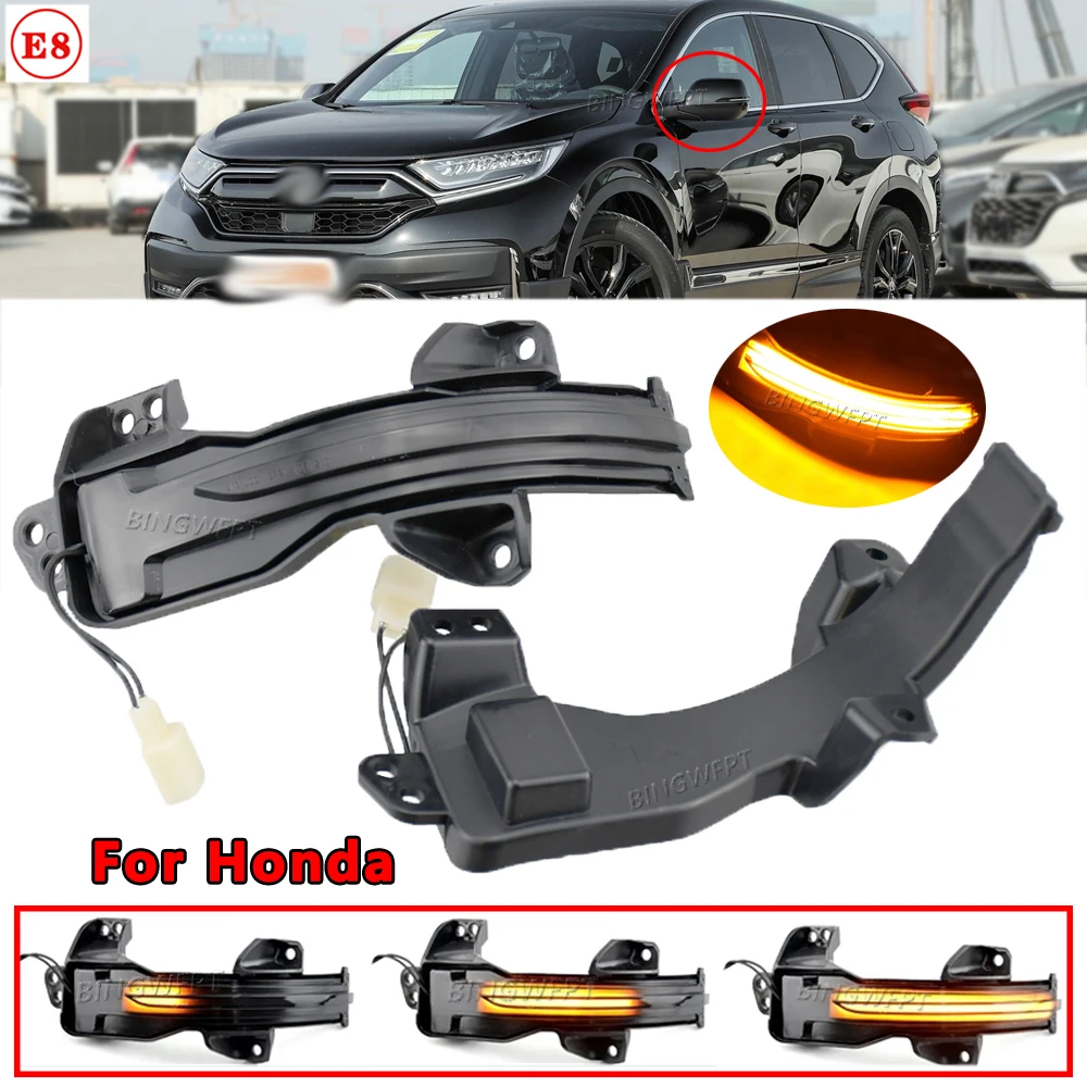 

Для Honda Odyssey City CR-V Fit Jazz Accord Spirior Hybrid XRV Vezel, динамический поворотный сигнал, Светодиодный Боковой зеркальный индикатор